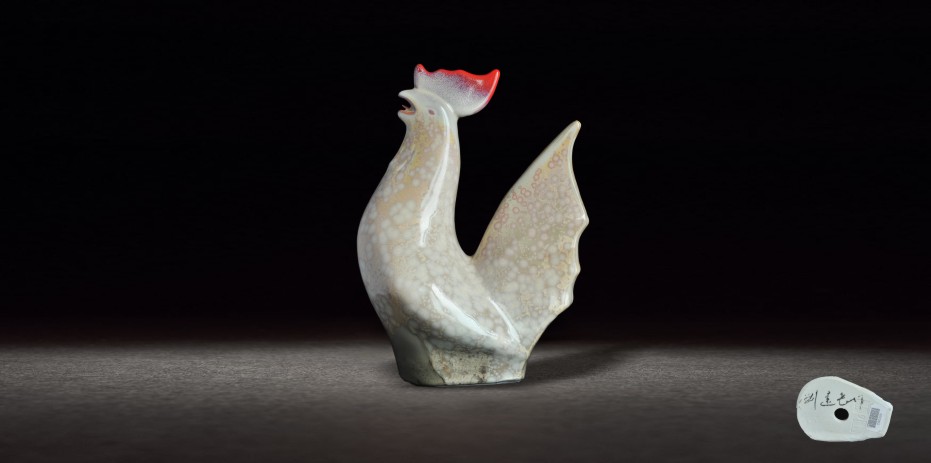 刘远长  “鸡“陶瓷摆件