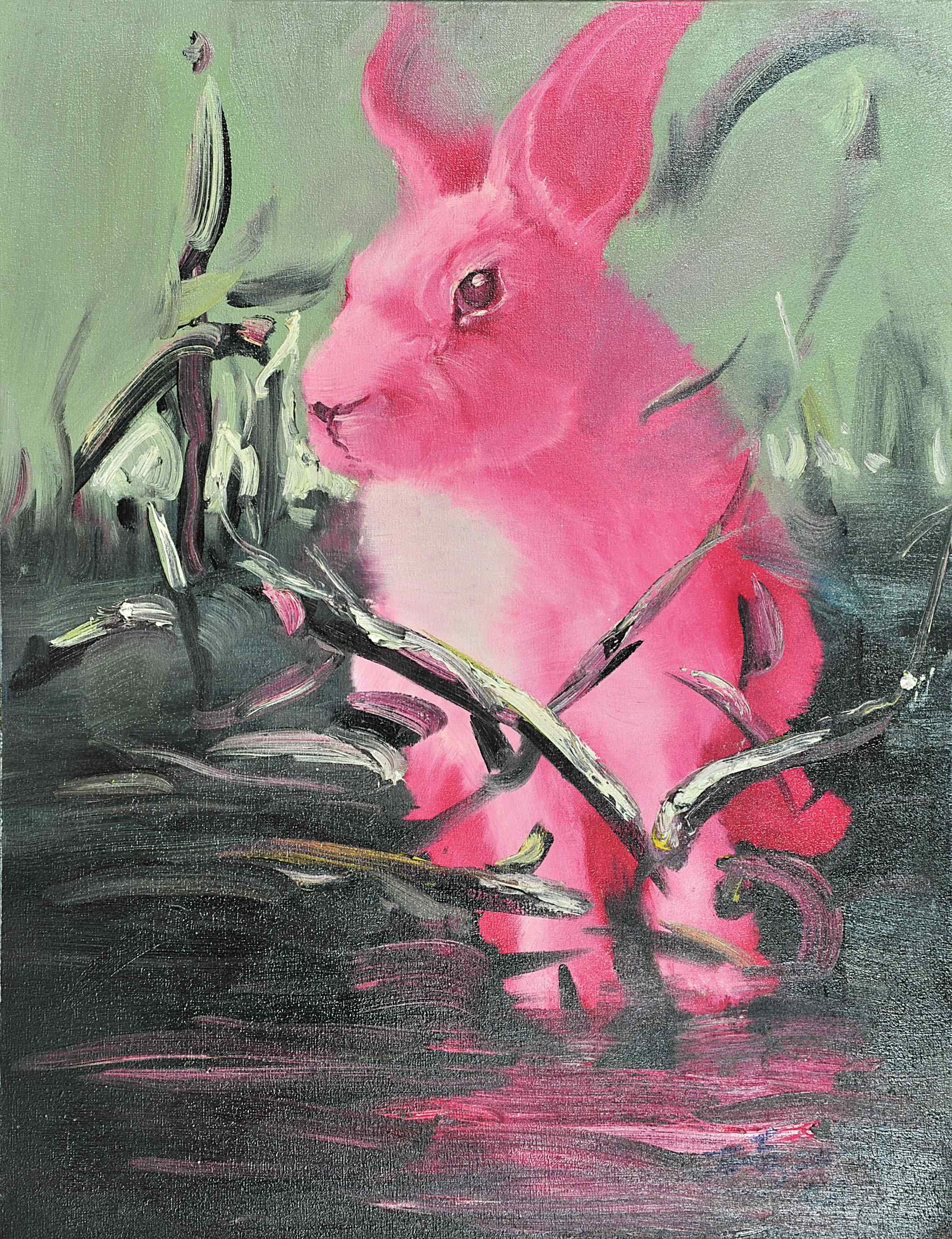 魏万奇  沼泽中的兔子